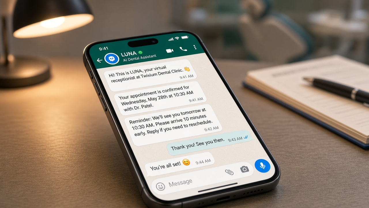 Recepcionista virtual dental por WhatsApp: tu clínica atiende 24/7